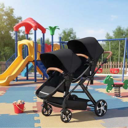 Poussette double 3 en 1