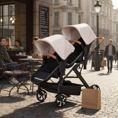 Poussette double 3 en 1