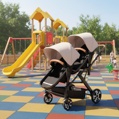 Poussette double 3 en 1